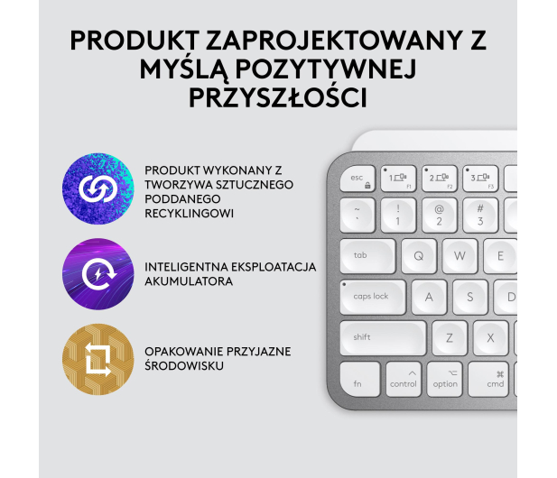 LOGITECH MX Keys Mini Mac Pale 920-010526 jasnoszara - 680466 - zdjęcie 10